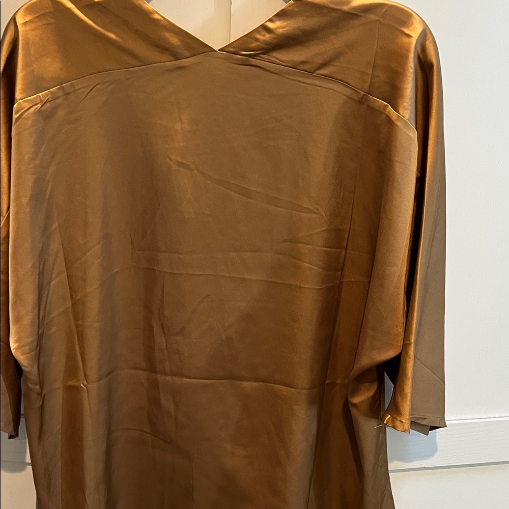 Banana Republic Camel V-Neck Blouse - Picture 3 of 4
